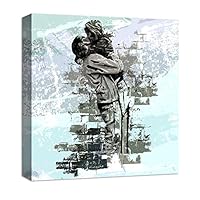 Canvas Wall Art Romantic Couple Canvas Prints Home Artwork Decoration for Living Room,Bedroom - 12x12 inches