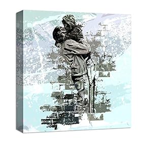 Canvas Wall Art Romantic Couple Canvas Prints Home Artwork Decoration for Living Room,Bedroom - 12x12 inches