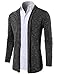 H2H Mens Shawl Collar Cardigan without Buttons CHARCOAL US S/Asia M (KMOCAL099)