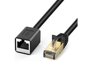 J&D Ethernet Extension Cable, Cat 6 Ethernet Extender Cable Adapter (6 Feet) Support Cat6 / Cat5e / Cat5 Standards, RJ45 Cord