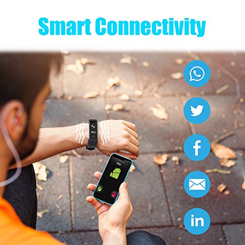 Letsfit Fitness Tracker HR, Activity Tracker Watch with Heart Rate Monitor, IP67 Water Resistant Smart Bracelet with Calorie Counter Pedometer Watch for Android and iOS
