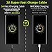 BrexLink USB Certified Type C Cable, USB C to USB A Charger (6.6ft 2 Pack), Nylon Braided Fast Charging Cord for Samsung Galaxy S9 S8 Note 8, Pixel, LG V30 G6 G5, Nintendo Switch, OnePlus 5 3T (Black)