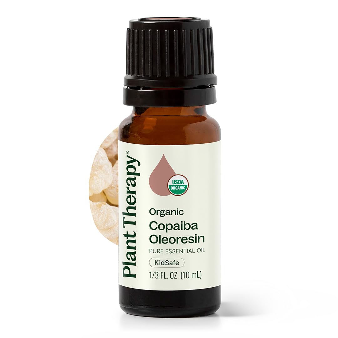 Plant Therapy Essential Oil | Copaiba Oleoresin Organic | 100% Pure, Undiluted, Natural Aromatherapy | 10 mL (1/3 oz)