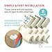 Table Corner Protectors for Baby - Pre-Taped Corner Guards, 8 Pack, Large, Off White