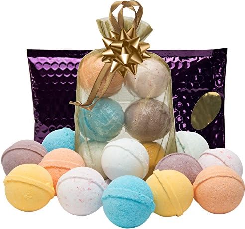 Bath Bombs Gift Set- 6 USA Lush Spa Fizzies.Gift Ideas,Women,Men,Teens.Natural Shea,Coconut Oil & Scents.Great Pampering Gifts for Relaxation.Top Gifts for Women,Men,Teens. Great Christmas Gift Set