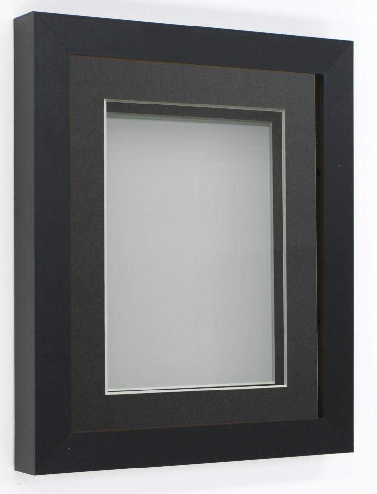 Rickman Box Frame Black with Grey Mount, 10x8 for 8x6 inch