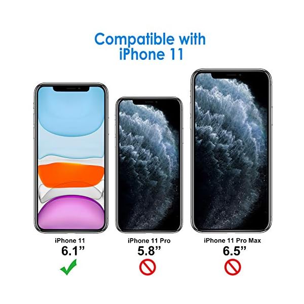 JETech Case for Apple iPhone 11 (2019), 6.1-Inch, Shockproof Transparent Bumper Cover, Anti-Scratch Clear Back, HD Clear - Imagen 3