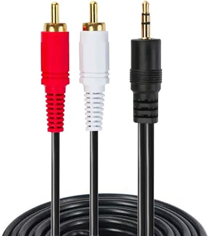 Amazon Rcaオーディオケーブル オス オス 3 5mm To 2rca プラグ 赤 白 Yデザイン変換 延長接続ケーブル スマートフォン タブレットpc Cdプレーヤー対応 1 5m ブラック Ntgc Rcaケーブル
