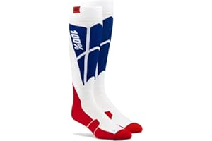 100% HI SIDE Thin Moto SockWhite/Blue