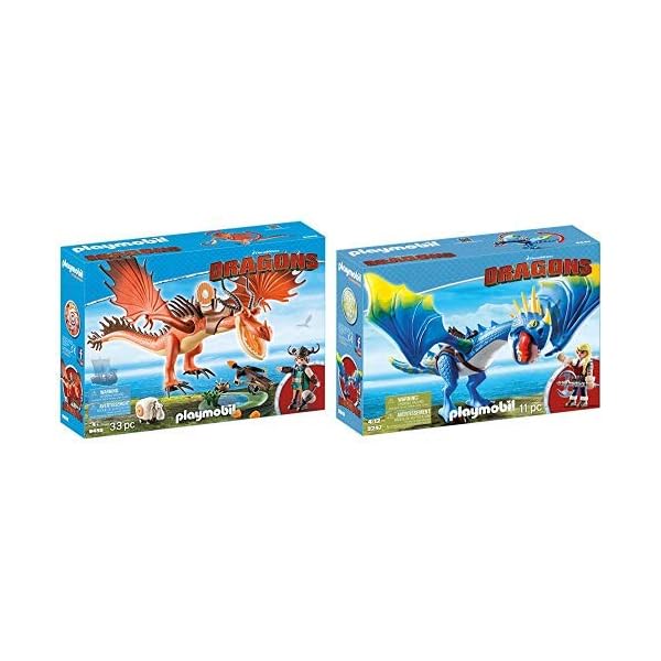 PLAYMOBIL 9459 Spielzeug - Rotzbakke und Hakenzahn Unisex-Kinder & 9247 - Astrid und Sturmpfeil