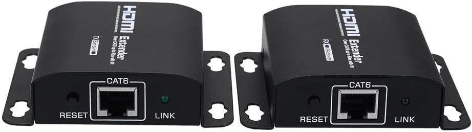 BESTVECH 60m HDMI Cable Extender Over RJ45 Network Cable with IR Signal Postback