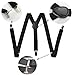 IWIWB 1920s Mens Accessory Set Hard Felt Wide Brim Panama Hat Gangster Theme Party