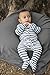 L'ovedbaby Unisex Baby Organic Snap Footie (Slate Stripe, 0-3m)