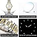 OLEVS His and Hers Watches Couple Matching Set, Business Casual Analog Quartz Luminous Wrist Watches for Women and Men, Classic Calendar Date Window Waterproof Titanium Steel Watches