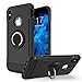 iPhone X Case, Vafru 360 Rotating Ring Grip Holder Stand & Metal Patch Shock-Absorption Drop-Protection Hard PC Shell & Soft TPU for Apple iPhone X (2017) – Black