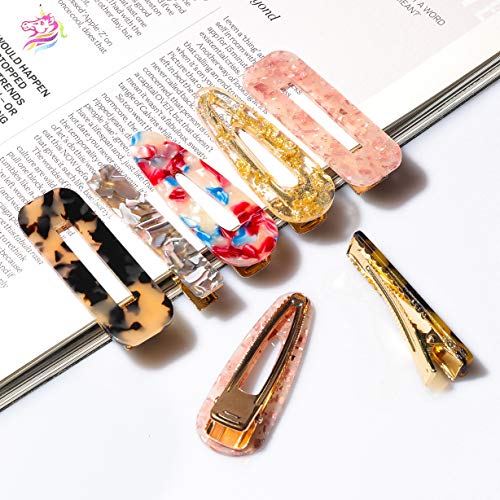 image for GROBRO7 22Pcs Acrylic Hair Clips Hair Barrettes Alloy Resin Hairpins G