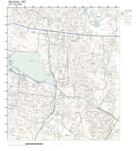 Amazon.com: ZIP Code Wall Map of Berkeley, MO ZIP Code Map Laminated