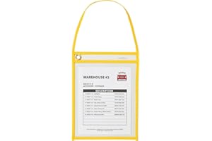C-Line Hanging Strap Shop Ticket Holder , Yellow , 12" x 9" x 16"
