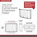 Spectrum Diversified Ashley Cabinet & Wall-Mounted Cutting Board & Bakeware Holder, Cookie Sheet Organizer, Cutting Board Organizer for Cabinet, Baking Accessory Storage & Organization, Satin Nickel (04177)