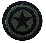 Velcro Patch Camo Green Captain Star America Shield Tactical by Titan one