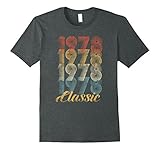 Mens CuteComfy 40th Birthday Gift Vintage 1978 T-Shirt Men Women XL Dark Heather