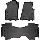Husky Liners Weatherbeater Floor Mats | Fits 2019 - 2025 Ram 1500 Quad Cab | Front & 2nd Row, 3-pc Black - 94011