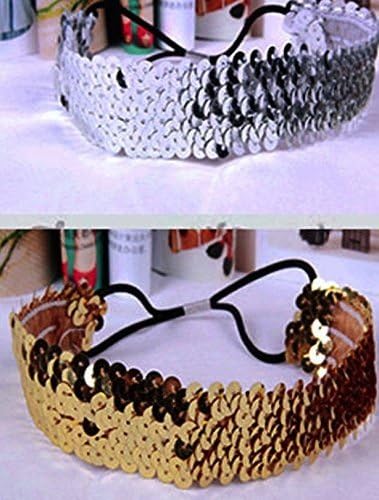 Shimmer Anne Shine Silver and Gold Sequin Headband