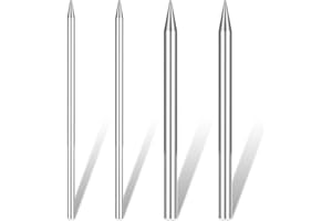 QULKWS 4 Pcs Paracord Lacing Needle Tools 2 Size Stainless Steel 550 Paracord FID Lacing Stitching Weaving Needles Paracords Needles for Bracelet Baseball Glove Leather Lacings Accessories 3" Silver