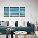 3Hdeko - Ocean Wall Art Abstract Beach Pictures Coastal Wall Decor Modern 3 Pieces Teal Blue Seascape Painting for Home Living Room Bedroom, Large Size Canvas Prints, Ready to Hang