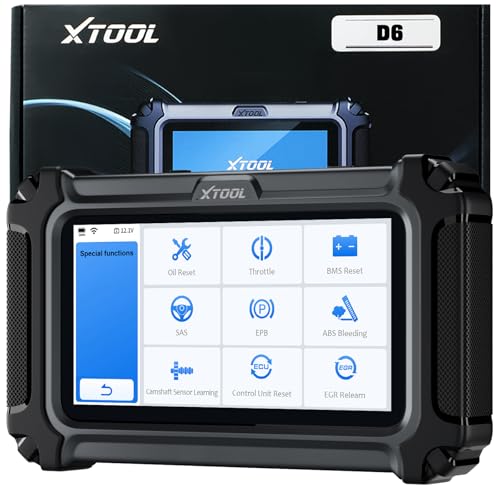 XTOOL D6 OBD2 Scanner Diagnostic Tool, 2026 Full System Car Scanner with 15+ Services, ABS Bleed/SAS/EPB/BMS/Injector Coding, Lifetime Free Update, Automotive Scan Tools with FCA AutoAuth, CANFD, 64GB