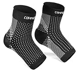 Plantar Fasciitis Socks - Instant Relief And Support For Arch, Ankle, Achilles Tendon, Heel Pain - Best For Women, Men, Running, And Travel - Black / Large