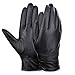 Vbiger Mens Outdoor Winter Sheepskin Leather Warm Cycling Gloves (Black, L)