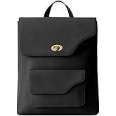 DANEAULT The Janette Backpack - Large Italian Leather Backpack with Front Pocket for Women - Travel, School & Everyday Use - Adjustable Straps - Classic Style & Lightweight - Women's Backpack - Black