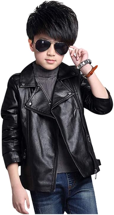 baby in leather jacket