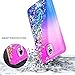 Galaxy Note 3 Case w/ [Tempered Glass Screen Protector], NageBee Glitter Liquid Quicksand Flowing Shiny Sparkle Bling Luxury Clear Cute Case for Samsung Galaxy Note 3 / Note III N9000 (Purple/Blue)