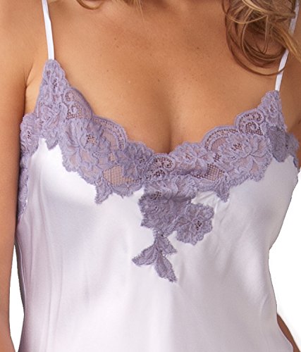 Julianna Rae Women's Le Tresor 100% Silk Chemise, Water, XS