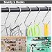 Soqool 4.8Inch Heavy Duty S Hooks 12PCS Stainless Steel Hook for Hanging Double Sided Utility Hook for Shower Curtain Rod,Closet S Hooks,Kitchen Hanging Hook