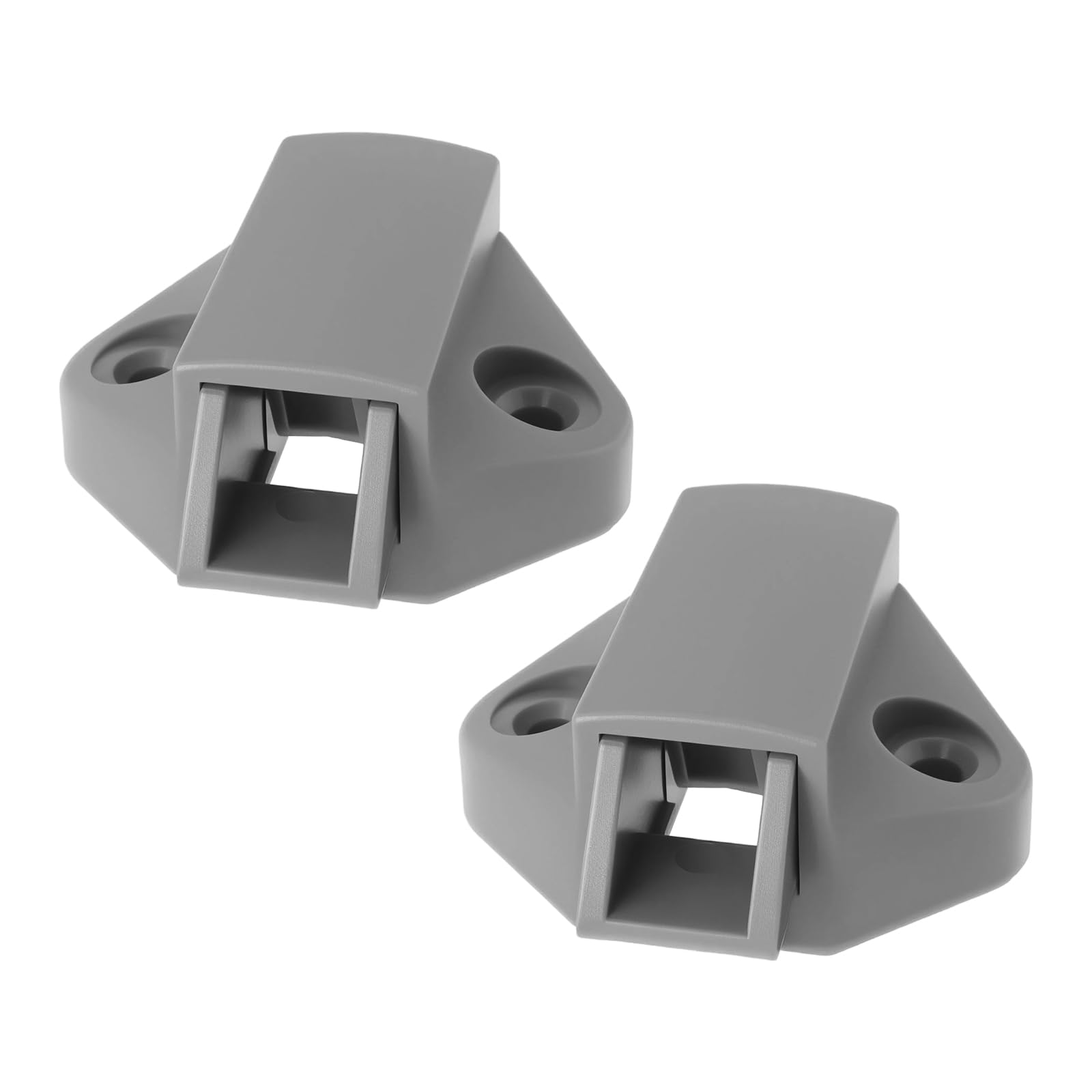 The Lord of the Tools 2pcs Grey Cupboard Door Handle Nylon Base Half Moon Push Lock Latch Knob Base Push Lock Base Cabinet Locks Handle Base for Car RV Caravan Boat Cupboard Drawers