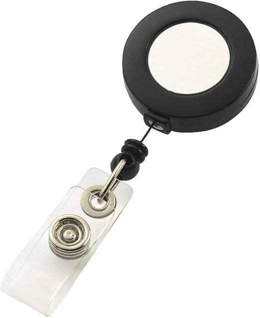 Staples 614062 Retractable Name Tag Holders Black 25/Pack Office Products