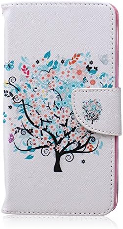 LG G Stylo Case, Speedup Wallet Folio Leather Flip Case Cover with Credit Card ID Slot Cash Pocket Magnetic Closure for LG G Stylo / LG G4 Stylus (LS770) 2015 Release 5.7 inch (Butterfly and Tree)