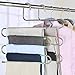 Myfolrena Pants Hangers, Updated S Shaped Hanger Non Slip Clothes Hanger Space Saving for Jeans Trousers Slacks Leggings (Teal-6 Pack)