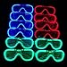 M.best Light Up Glow Glasses, 12 Pack Glow in The Dark LED Shutter Shades Sunglasses Party Favors for Kids or Adults ( B Style)
