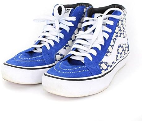 Amazon Supreme シュプリーム バンズ Vans 16aw Checker Logo Sk8 Hi Pro チェック柄 ハイカットスニーカー 27cm ブルー ホワイト 中古 スニーカー