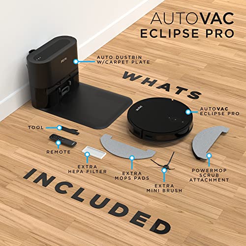 iHome AutoVac Eclipse Pro 3in1 Robot Vacuum and Vibrating Mop with
