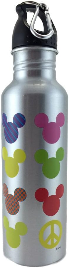 Disney - Colorful Neon Mickey Mouse Water Bottle - Wide Mouth