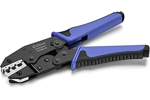Qibaok Crimping Tool Ratcheting Wire Crimper for Heat Shrink Connectors Ratchet Terminal Crimper Wire Crimp Tool AWG 22-10