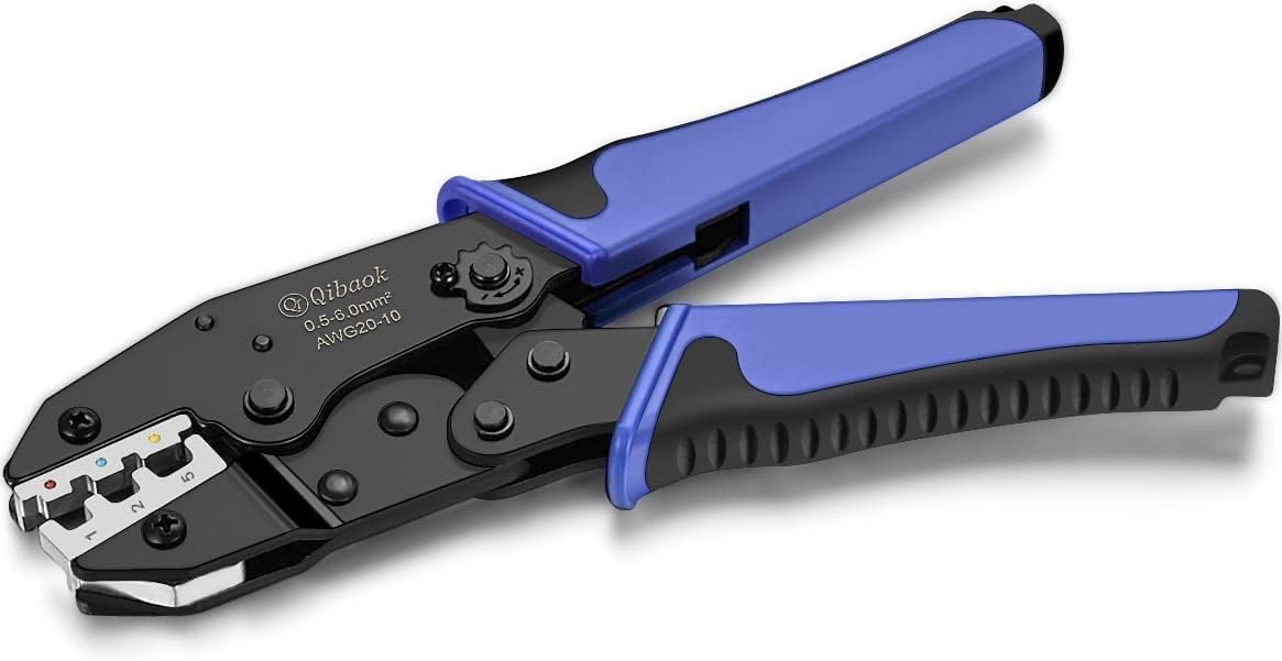 Qibaok Crimping Tool Ratcheting Wire Crimper for Heat Shrink Connectors Ratchet Terminal Crimper Wire Crimp Tool — image 1