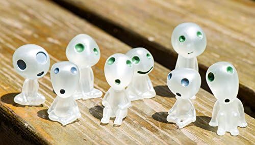 8 Pcs Princess Mononoke Tree Elves Spirit Potted Decoration Micro Landscape Accessories