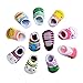 Pinksee 5 Pairs Anti Slip Skid Baby Girl Socks Animal Cartoon Infant Shoes Socks 6-18 months