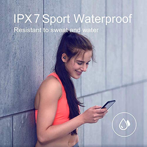 OZJONGK Wah Chun Sunbrightful Waterproof Bluetooth 5.0 True Wireless Earbuds, Touch Control,30H Cyclic Playtime TWS Headphones with Charging Case and mic, in-Ear Stereo Earphones Headset B…